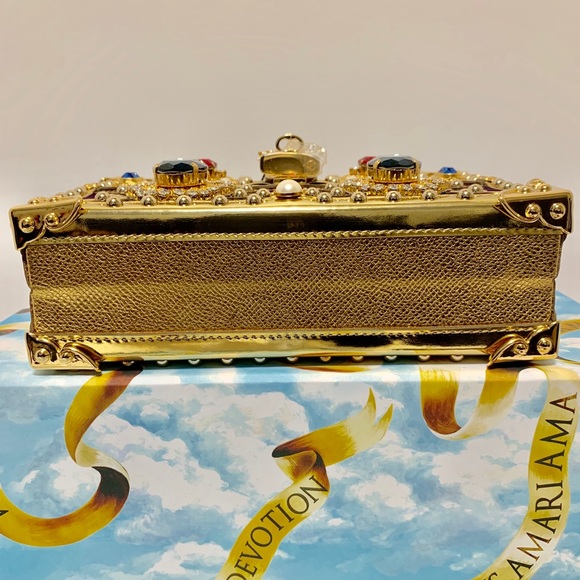 NEW $5195 DOLCE & GABBANA Bag Purse Box Gold - Picture 6 of 8